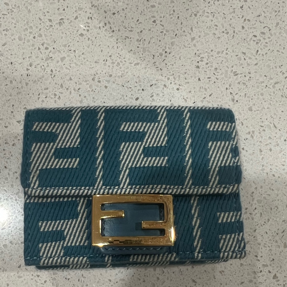 Fendi Denim Trifold Wallet